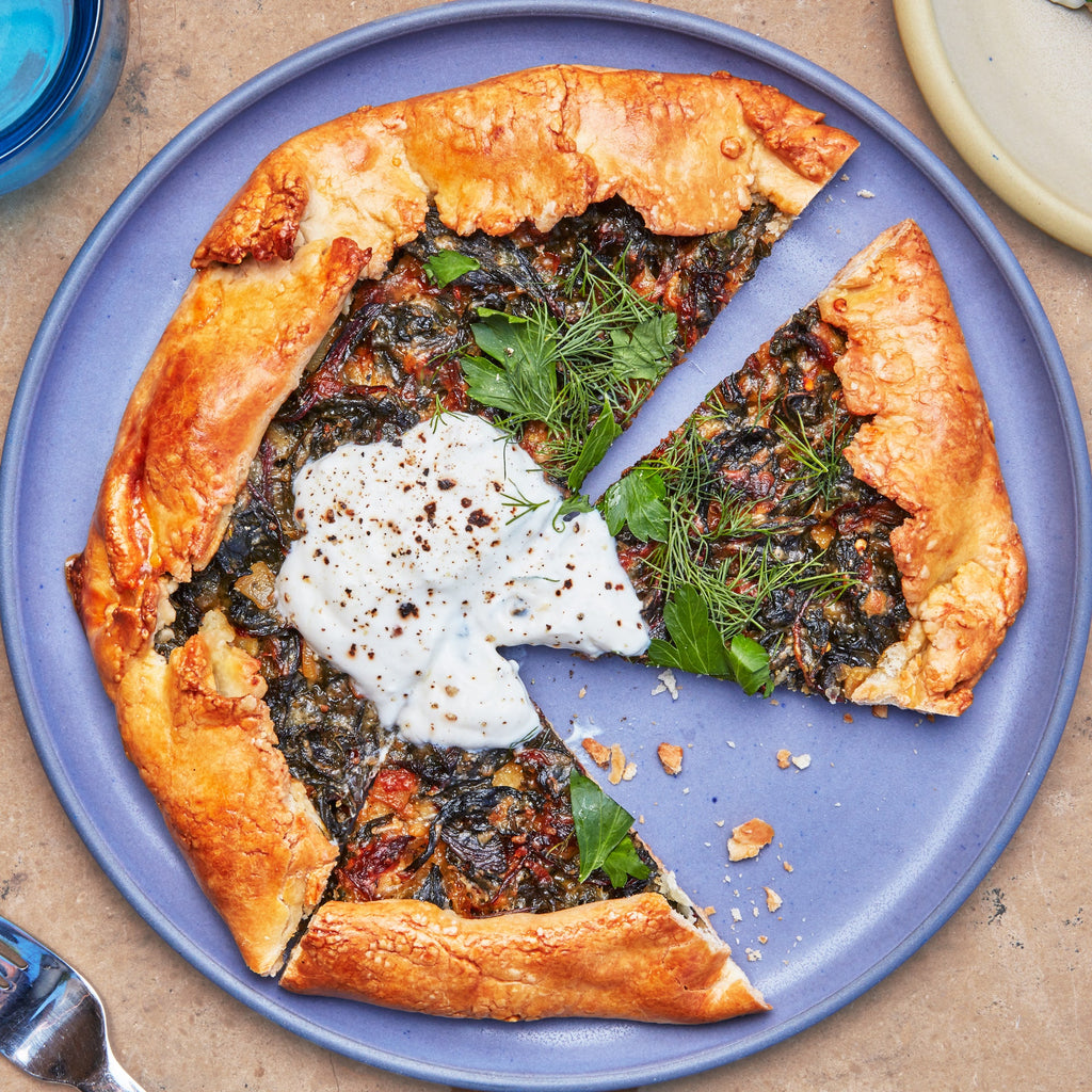 Recipe: Olive Oil Galette With Spicy Greens